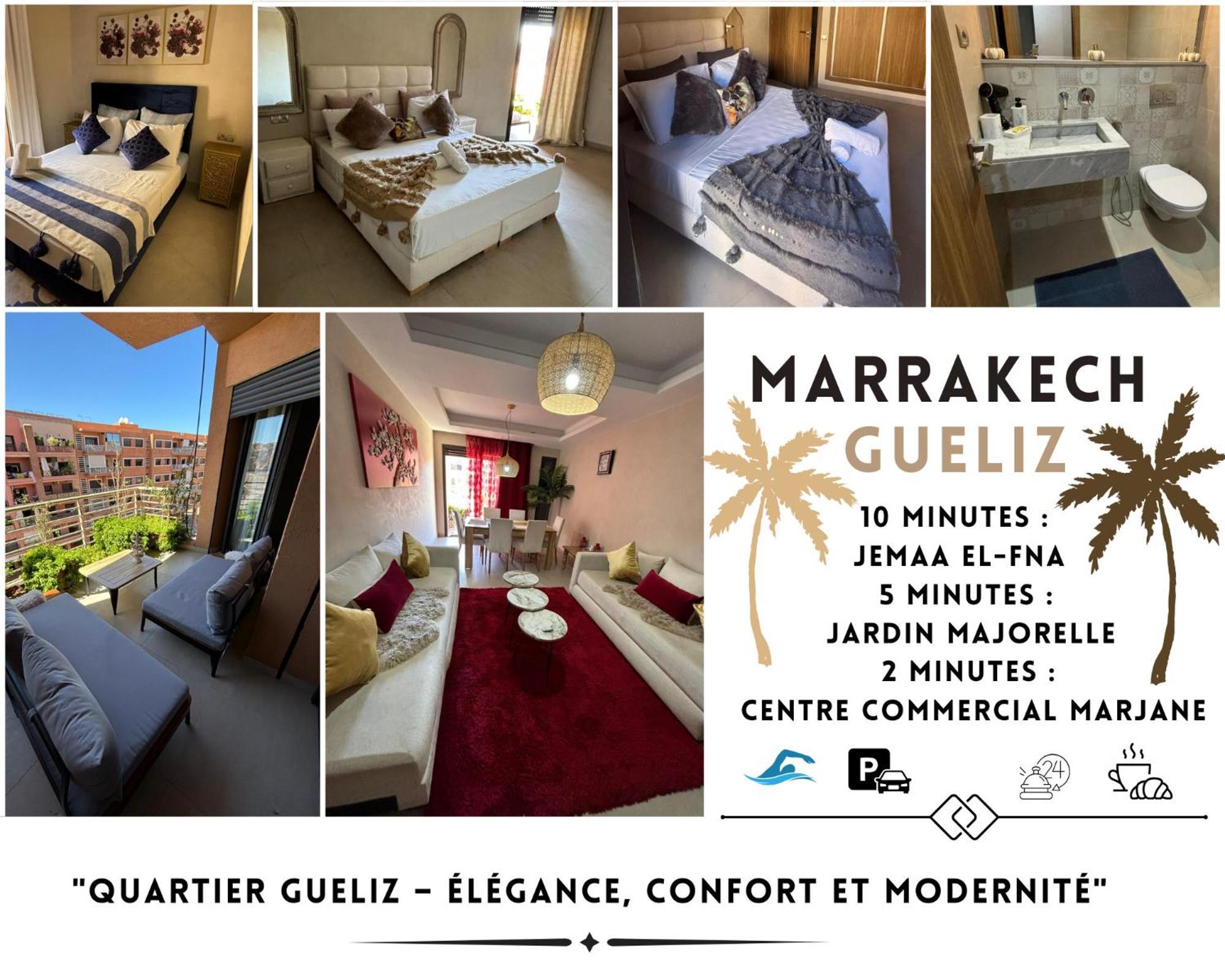 Appartement Neuf Climatise, Centre Marrakech. Marrakesh Exteriör bild